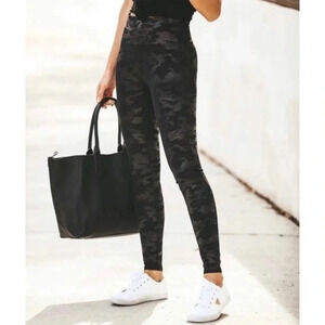 Spanx Camo Faux Leather Leggings